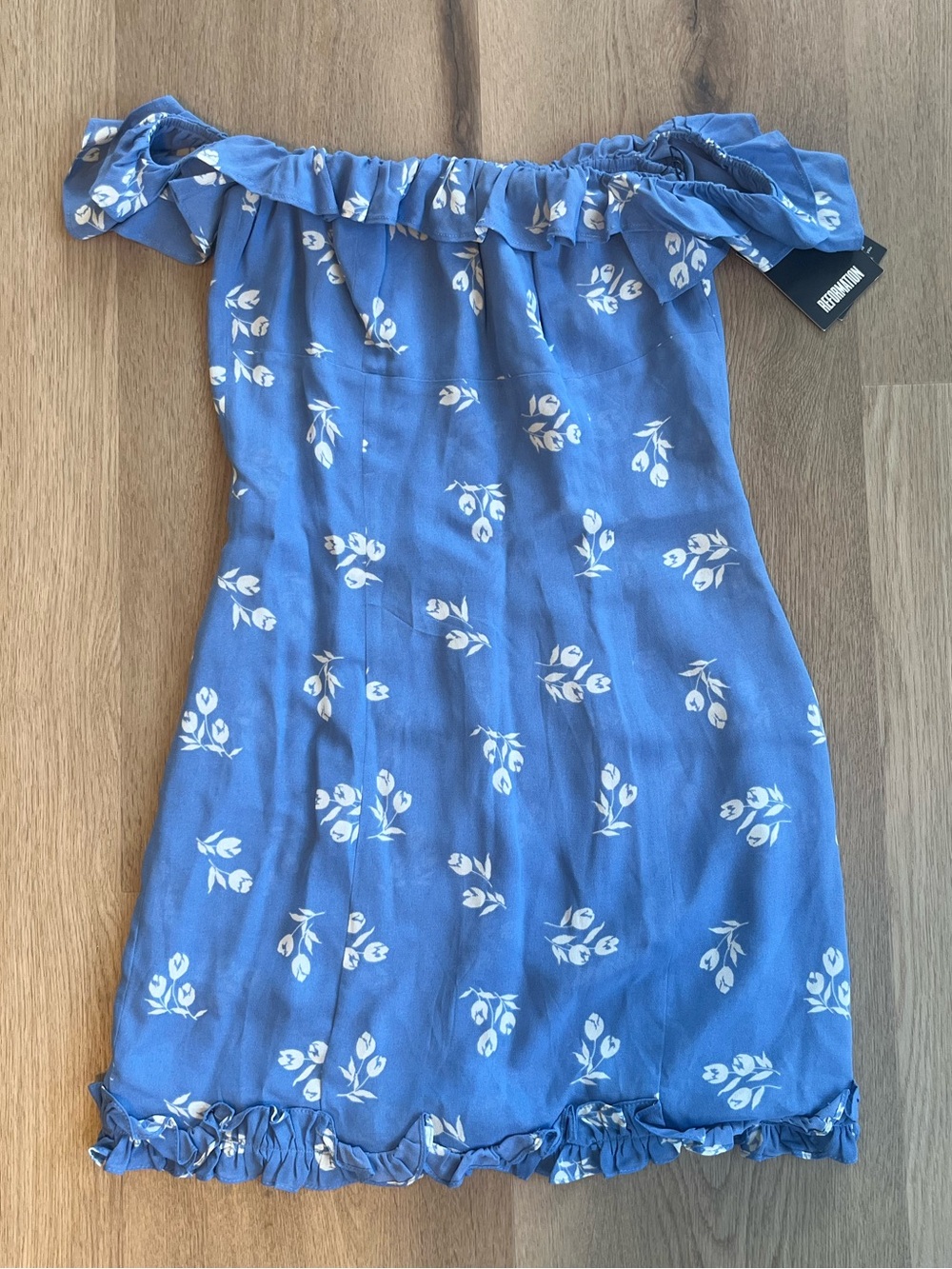 Reformation Veranda Mini Dress in Verona Floral Print * missing halter strap - Picture 2 of 6